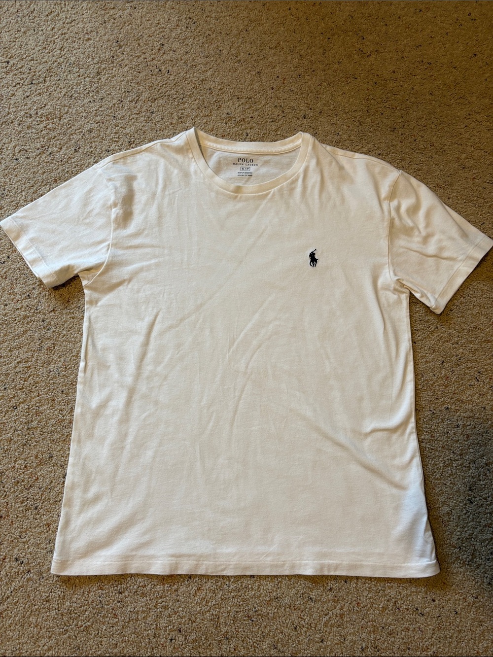 Polo by Ralph Lauren White Short Sleeve Crew Neck Tee with Navy Pony